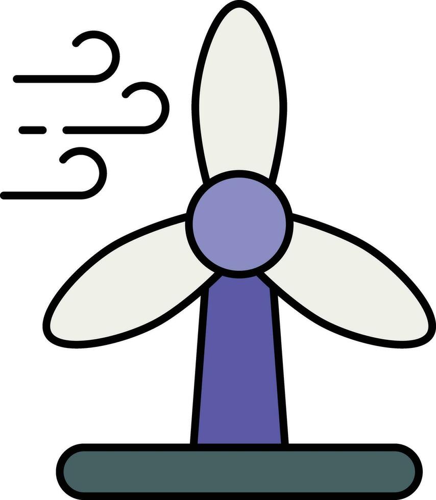 Turbine Farbe Gliederung Symbol Design vektor