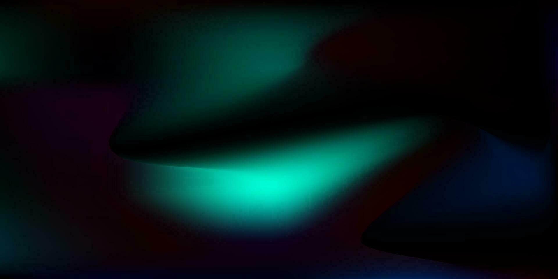 nordlig lampor, en ljus glöd på en svart bakgrund. abstrakt vektor bakgrund design. blå, grön
