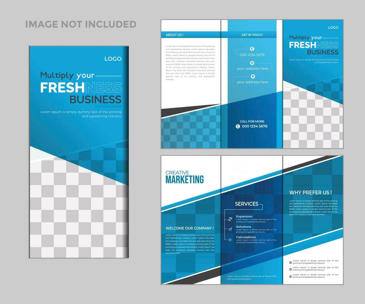 friskhet företag trifold broschyr mall vektor