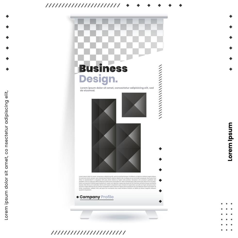 Business-Roll-Up-Set. Stehe-Design vektor