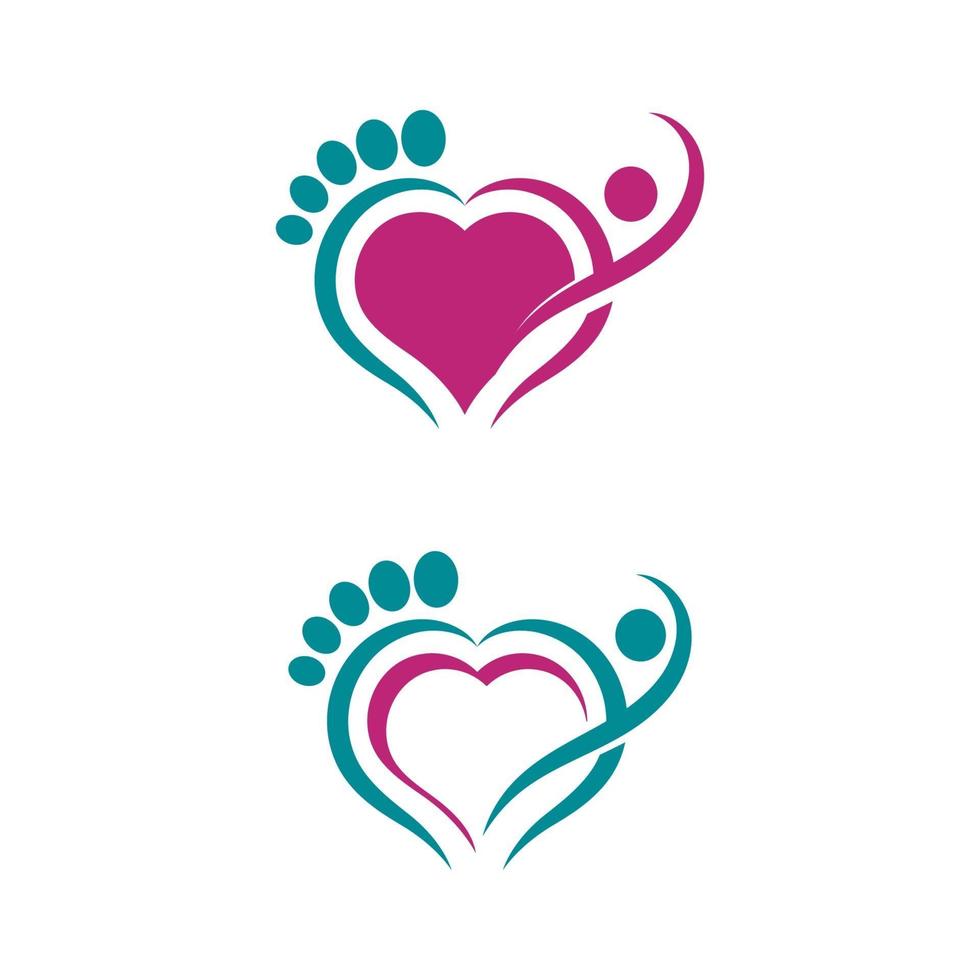 Fußpflege Logo Vorlage Vektor Icon Illustration