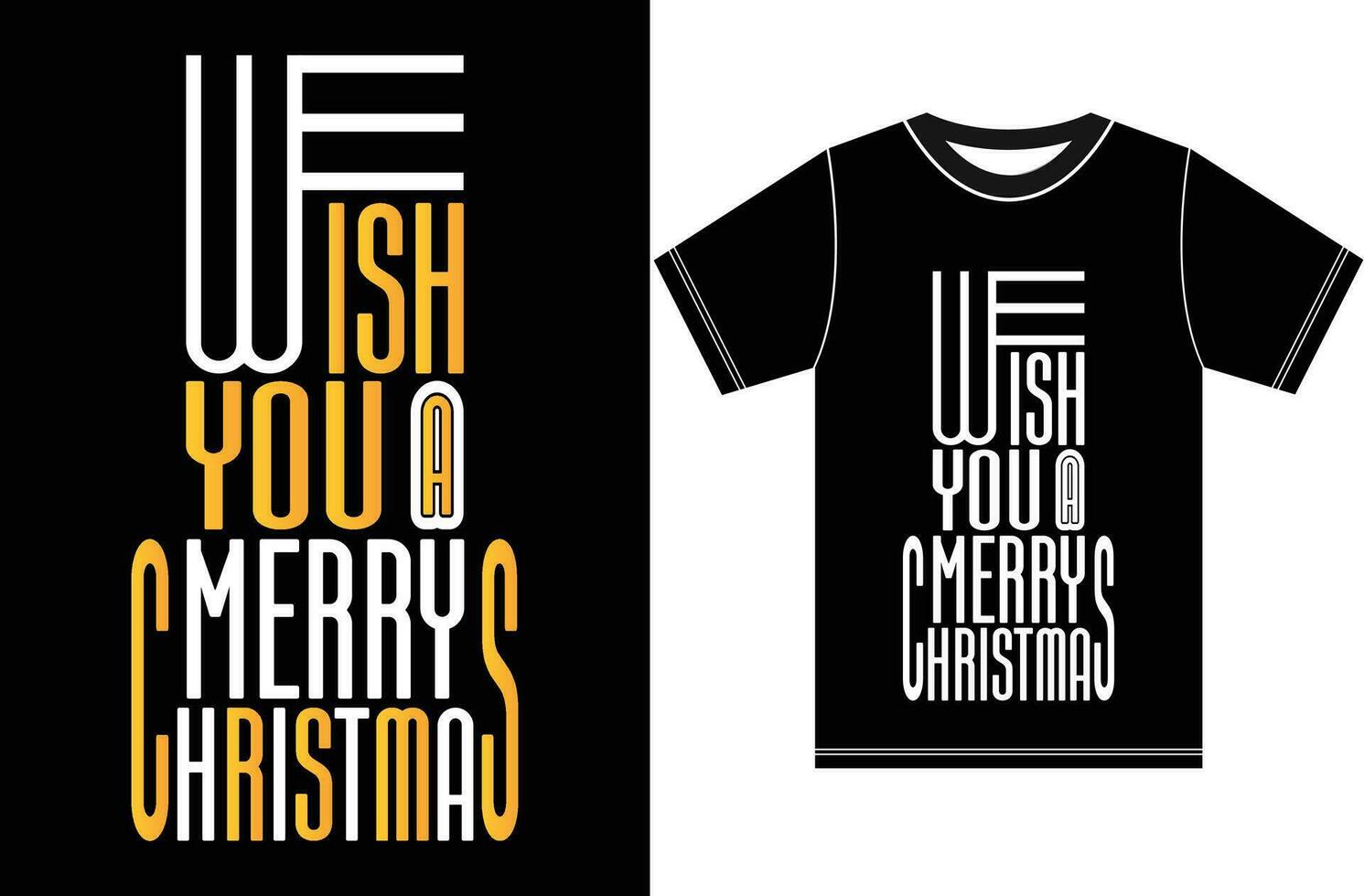 vi önskar du en glad jul. jul design, järnek dag t-shirt. vektor