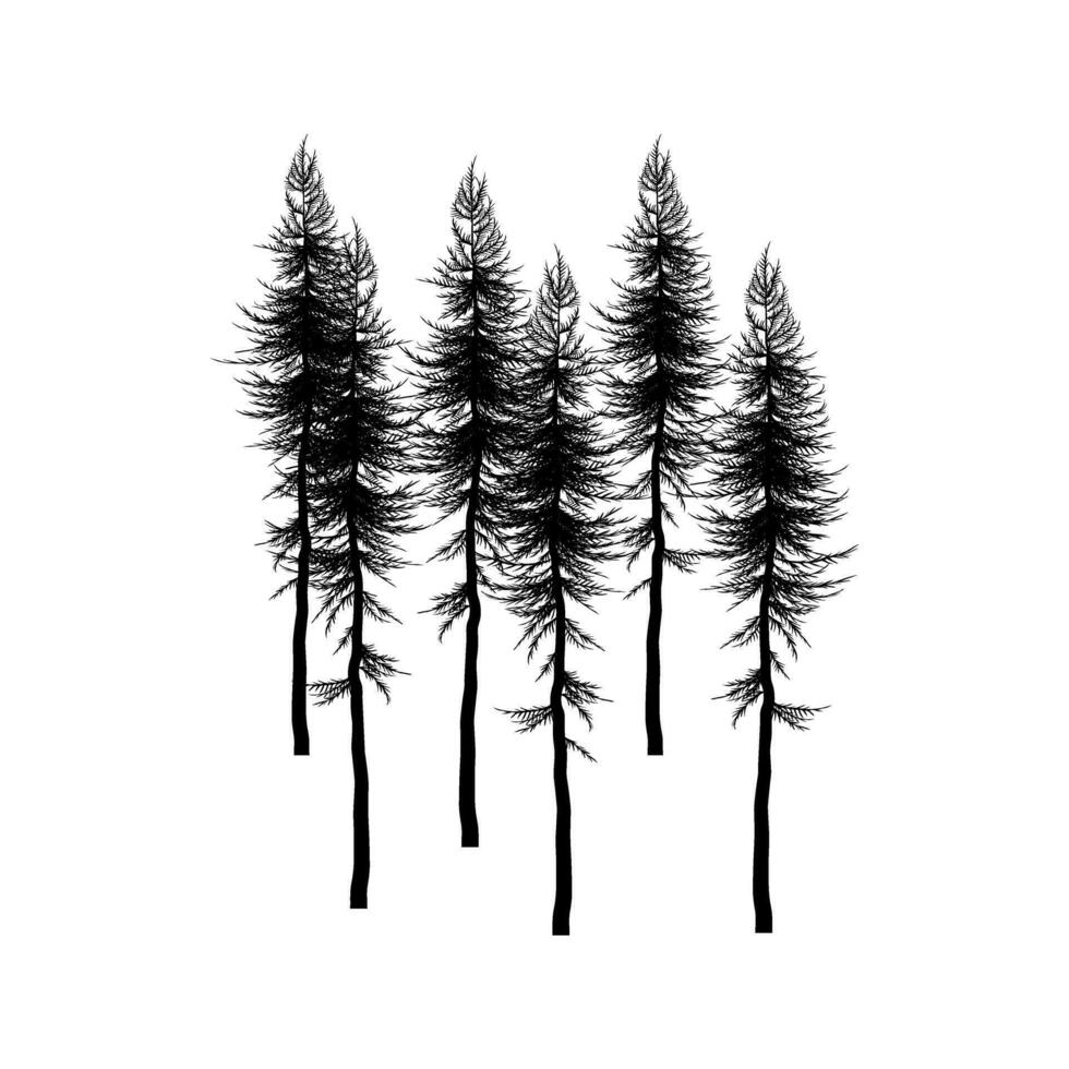 skog ikon vektor. trä illustration tecken. tall träd symbol. jul träd logotyp. vektor
