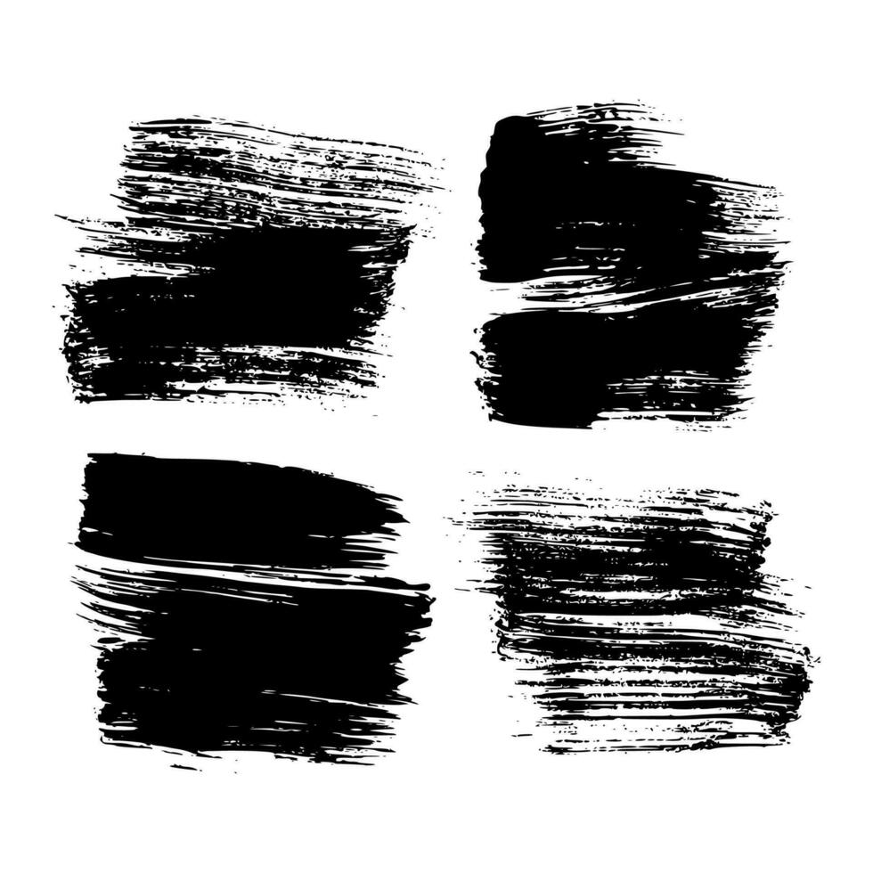 schwarz Bürste Schlaganfall auf Weiß Hintergrund vektor