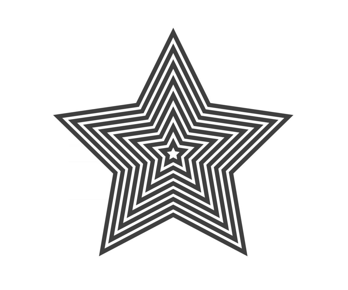 stjärnlogotyp. stjärna fodrad ikon, tecken, symbol, platt design, knapp vektor