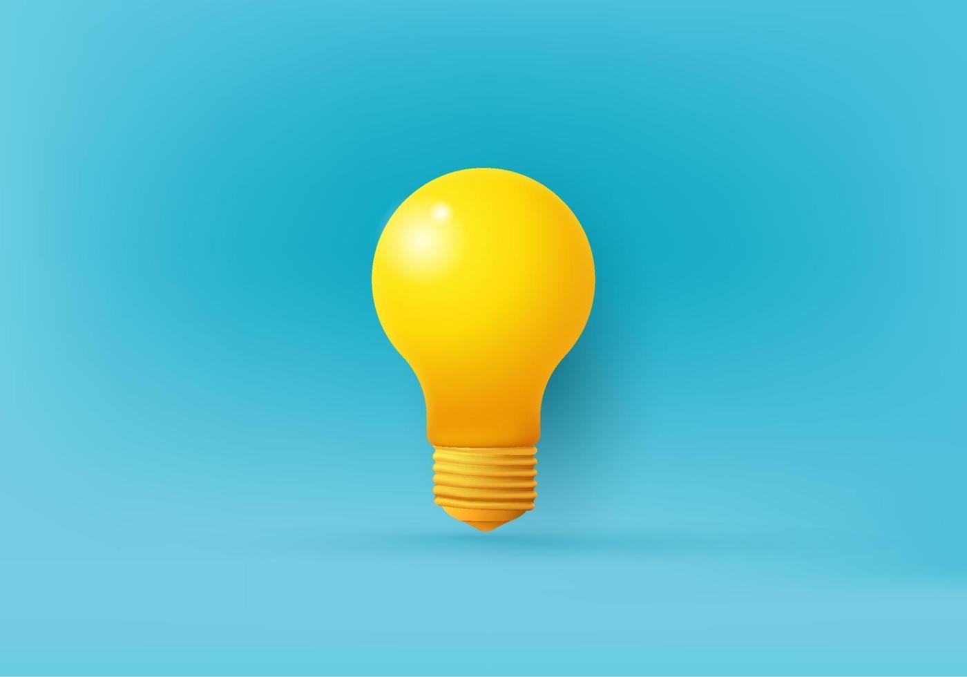 Glühbirne kreative Ideenkreativität, neue Idee und Konzept mit Glühbirne vektor