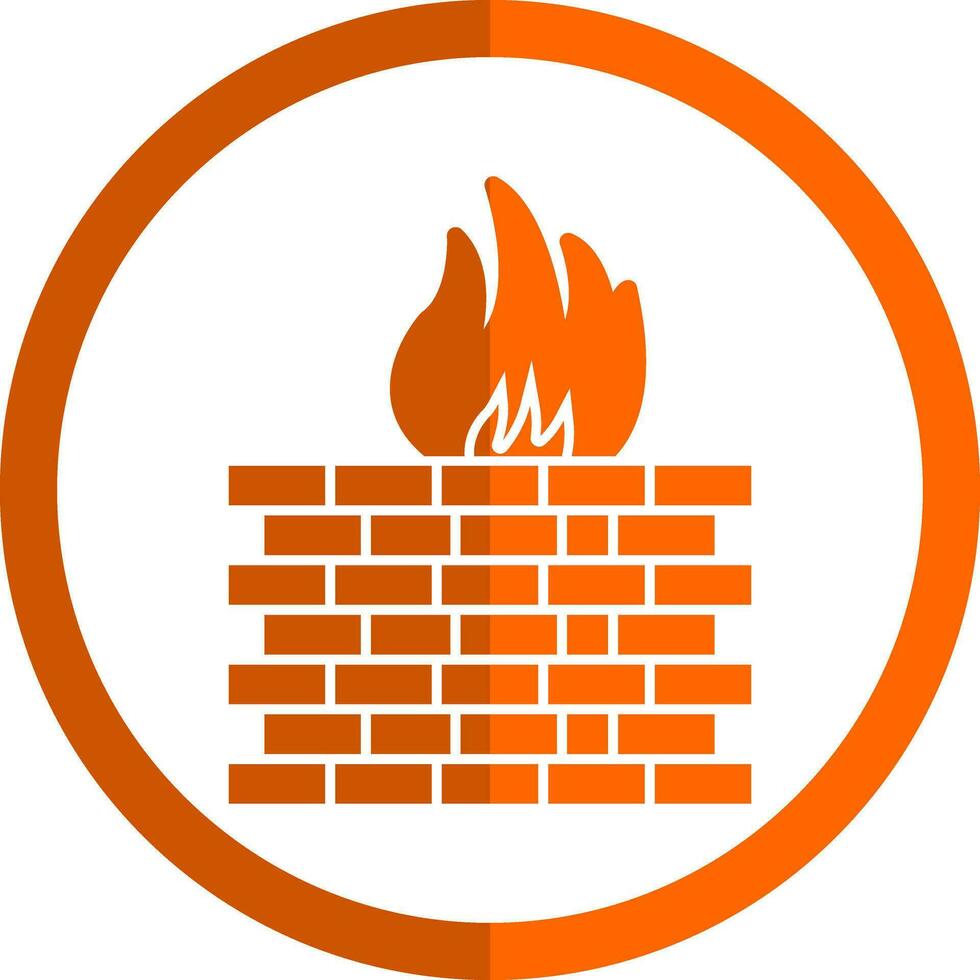 Firewall Aufbau Vektor Symbol Design