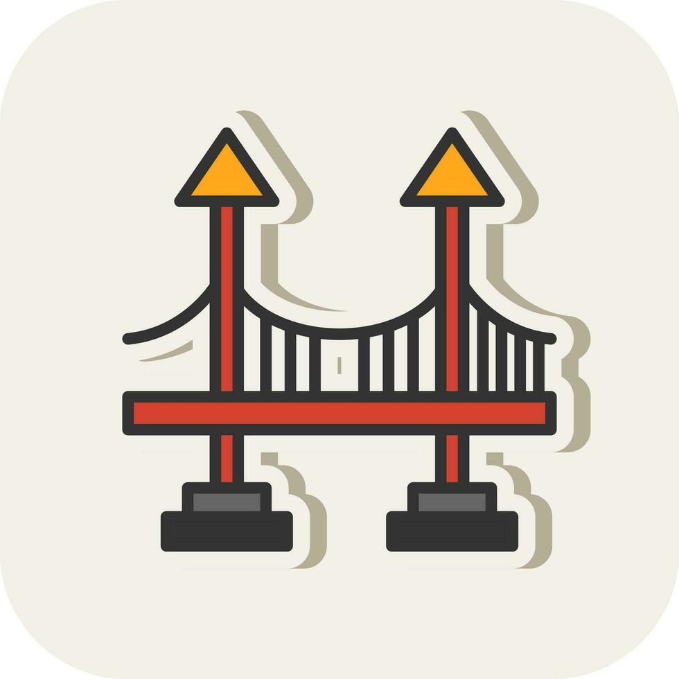 Brücke-Vektor-Icon-Design vektor