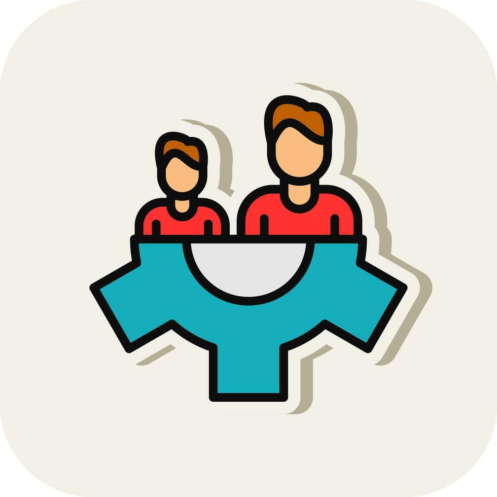 Teamwork-Vektor-Icon-Design vektor