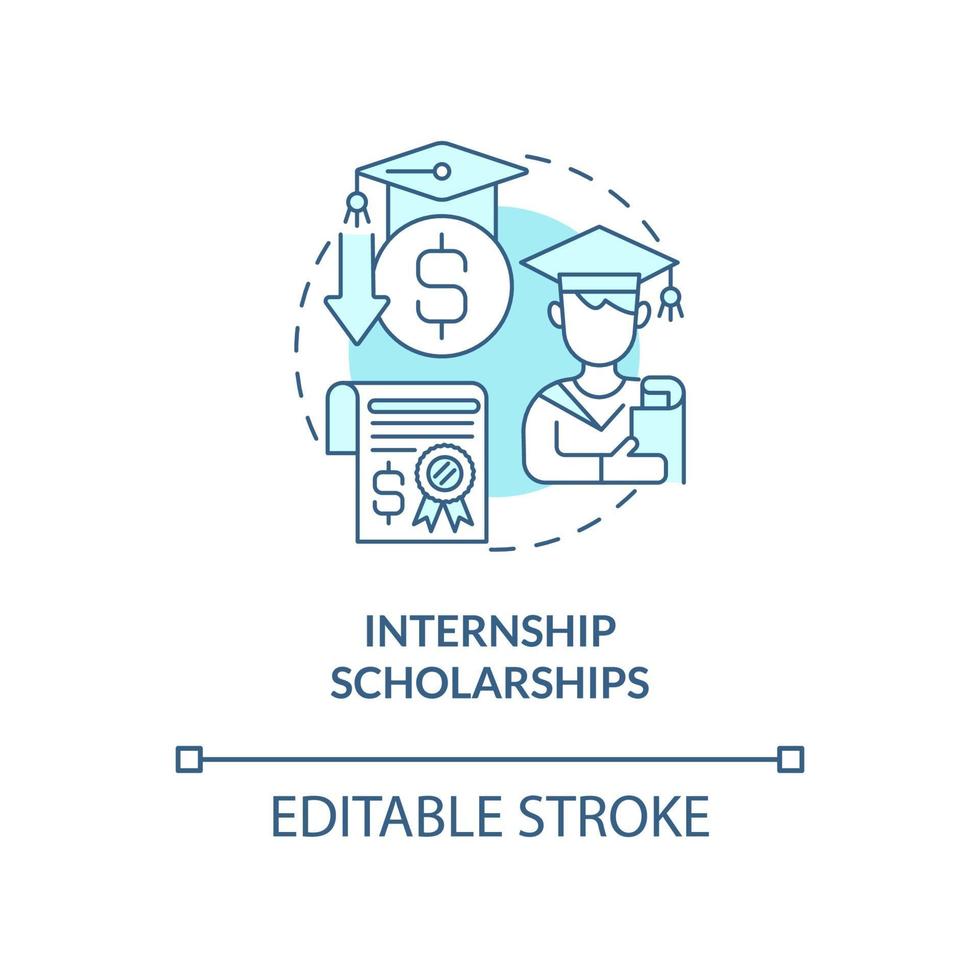 Symbol für das Konzept der Praktikumsstipendien vektor