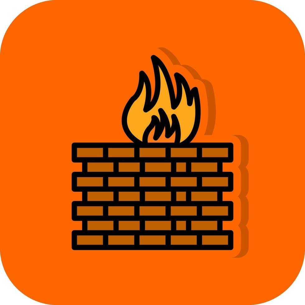 Firewall Aufbau Vektor Symbol Design