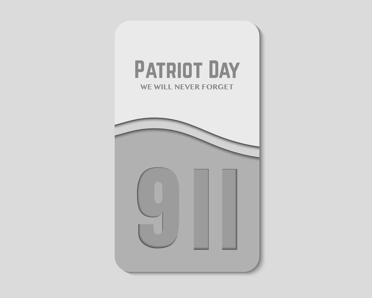 9 11 patriot dag telefon koncept vektor