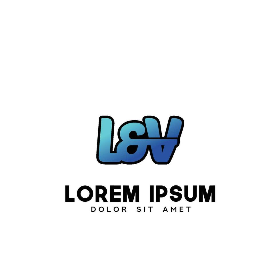 lv Initiale Logo Design Vektor