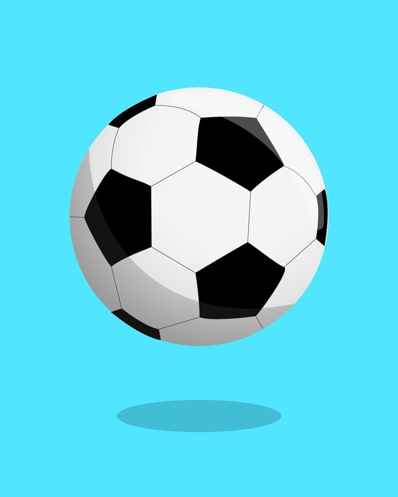 Fußball auf blauem Hintergrund. Fußball-Symbol Vektor-Eps-Illustration vektor