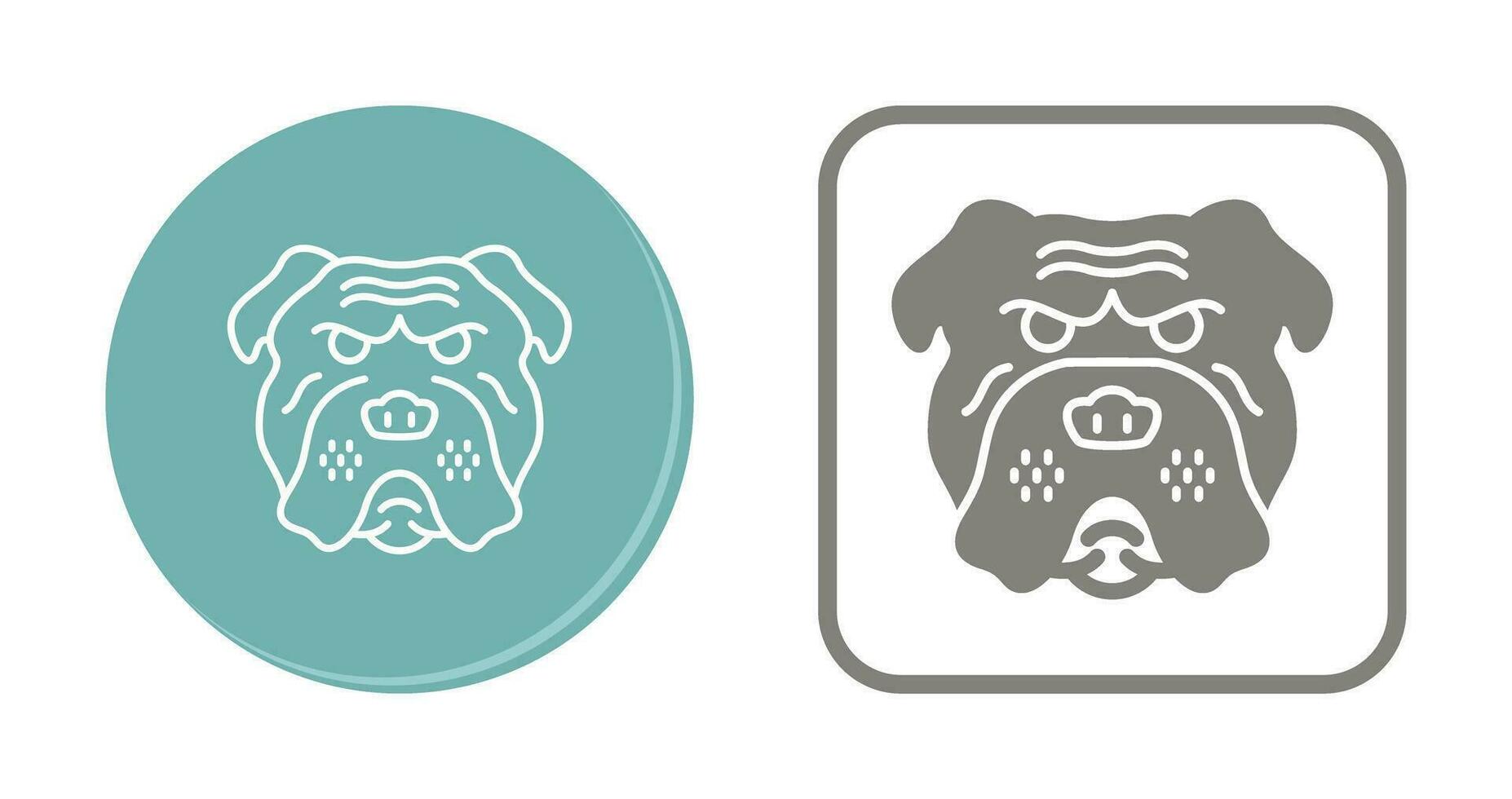 Bulldogge-Vektor-Symbol vektor