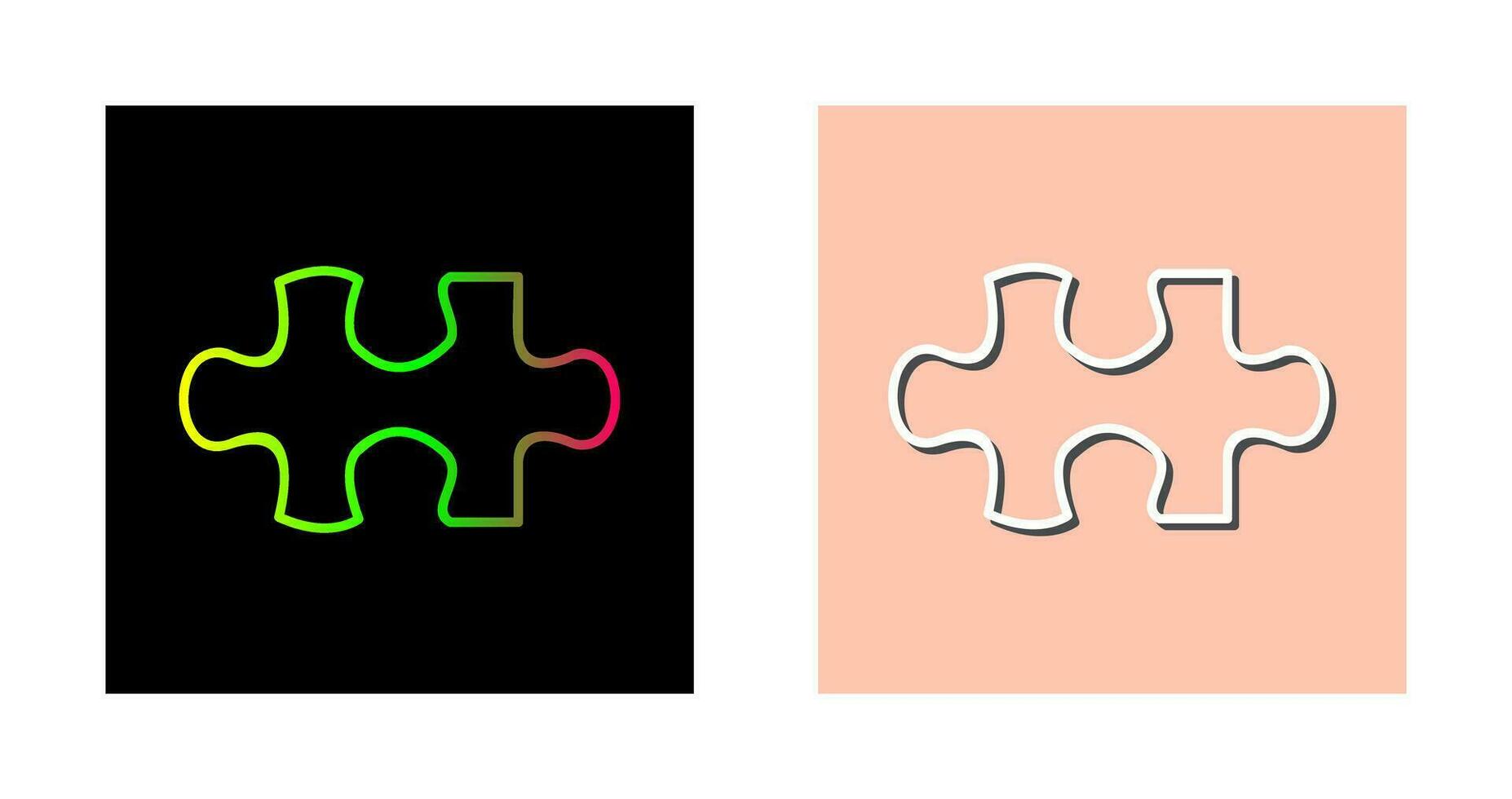 einzigartiges Vektorsymbol für Puzzleteile vektor