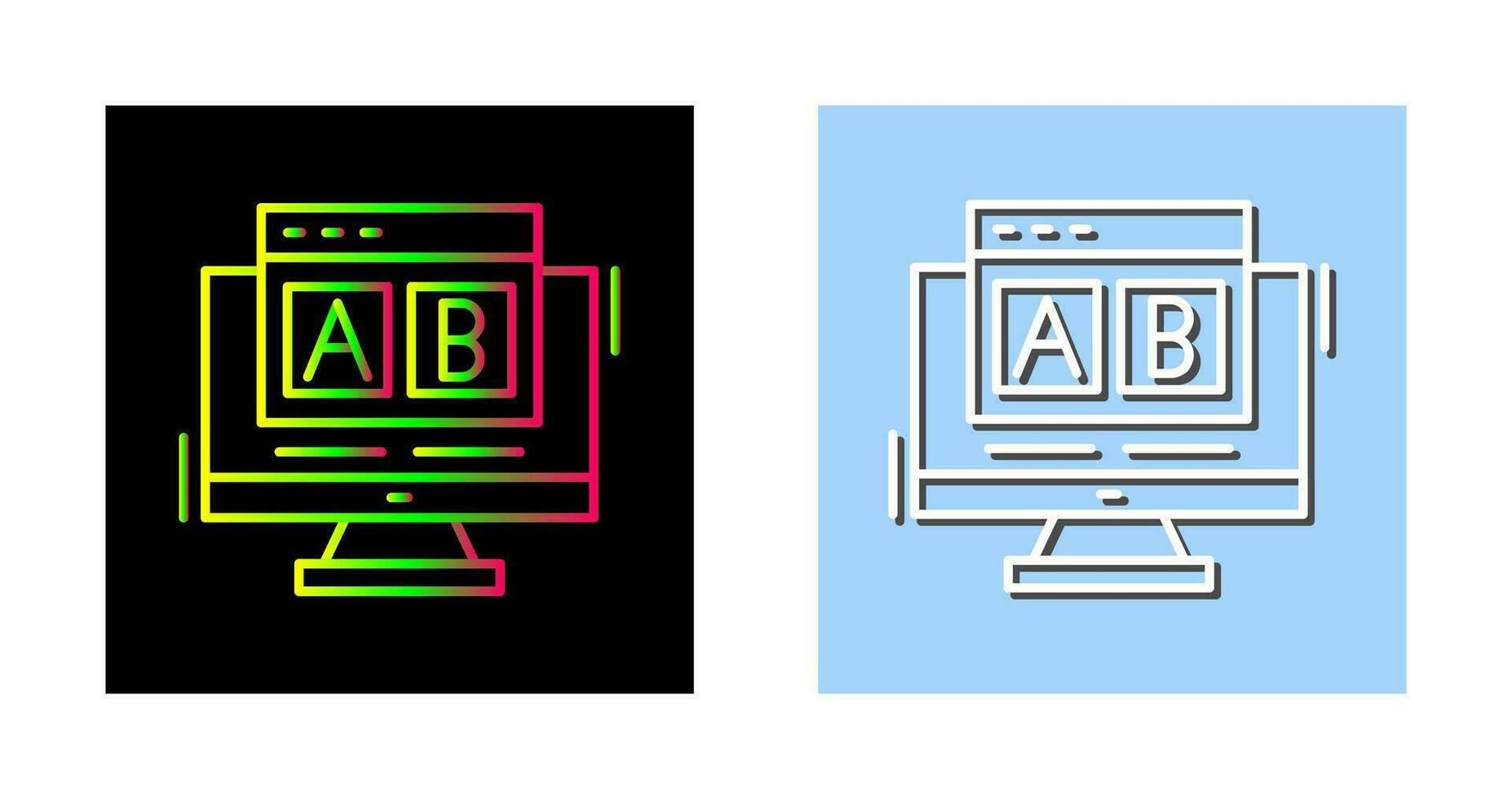 Vektorsymbol für ab-Tests vektor