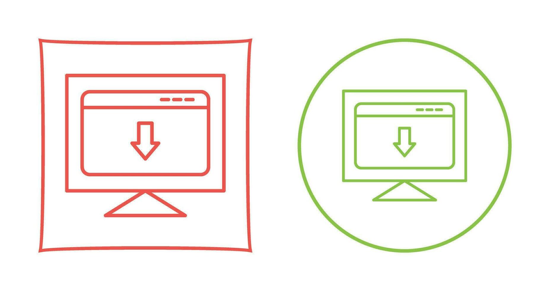 Webseiten-Vektorsymbol herunterladen vektor