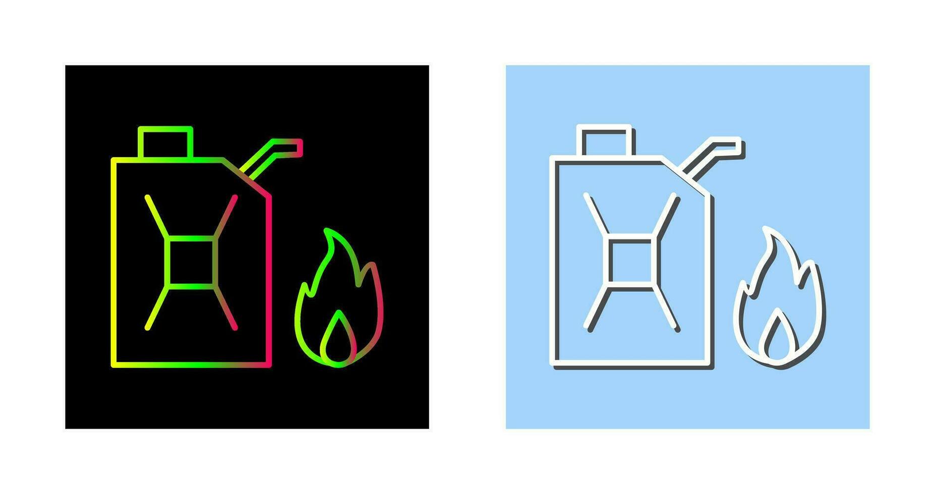 unik bränsle till brand vektor ikon