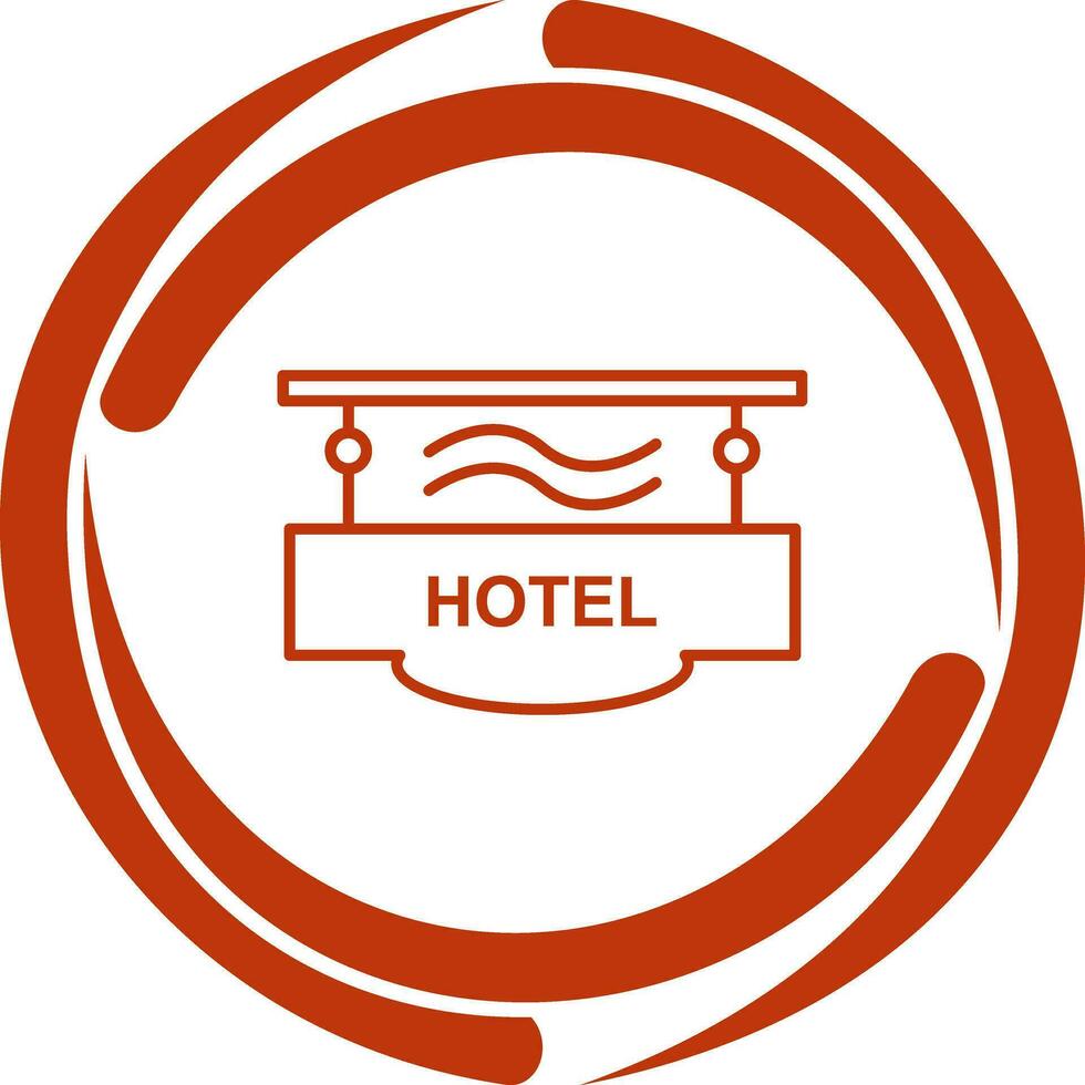 Vektorsymbol für Hotelzeichen vektor