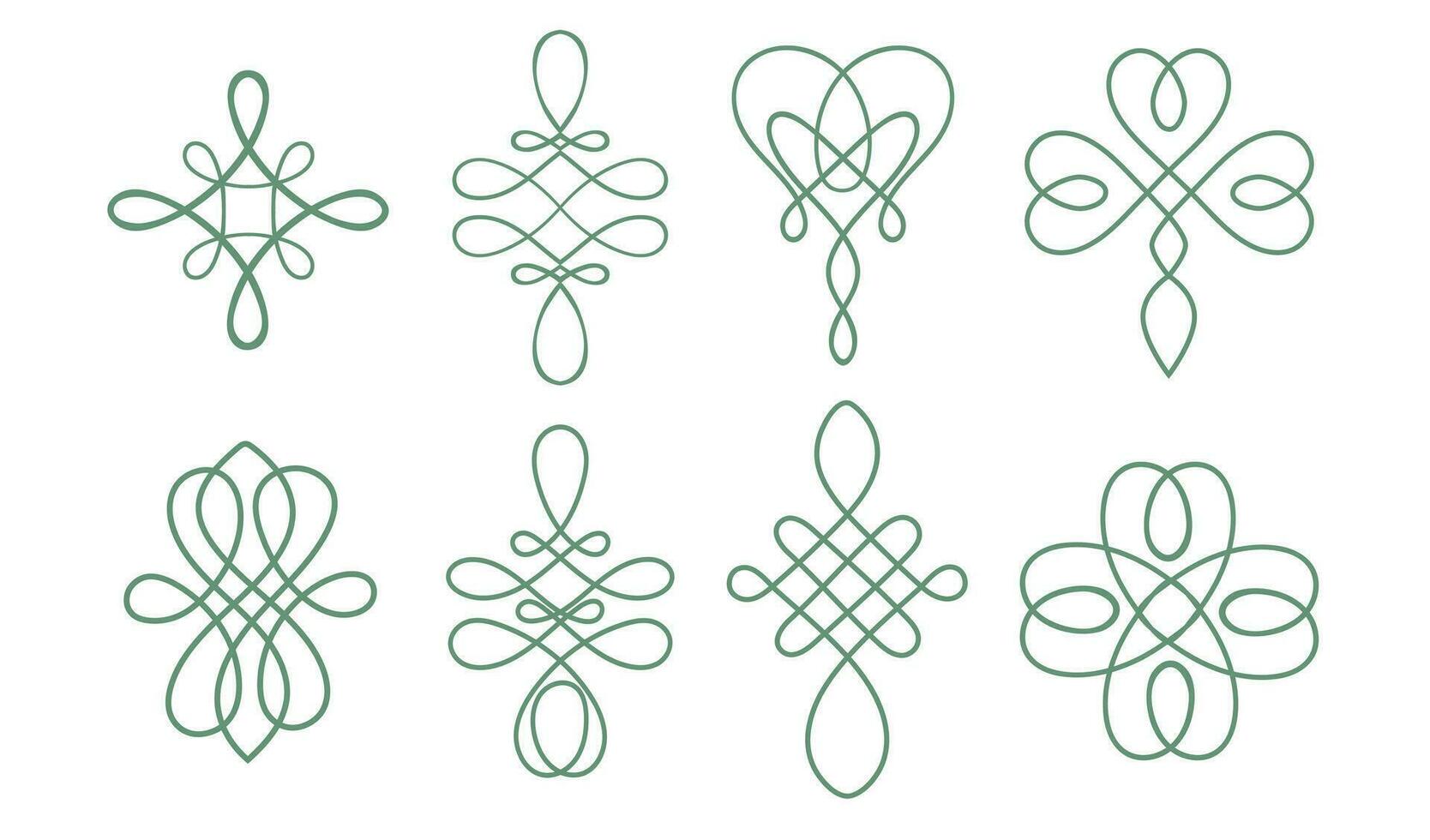 einstellen von keltisch Symbol. irisch endlos Knoten. vektor