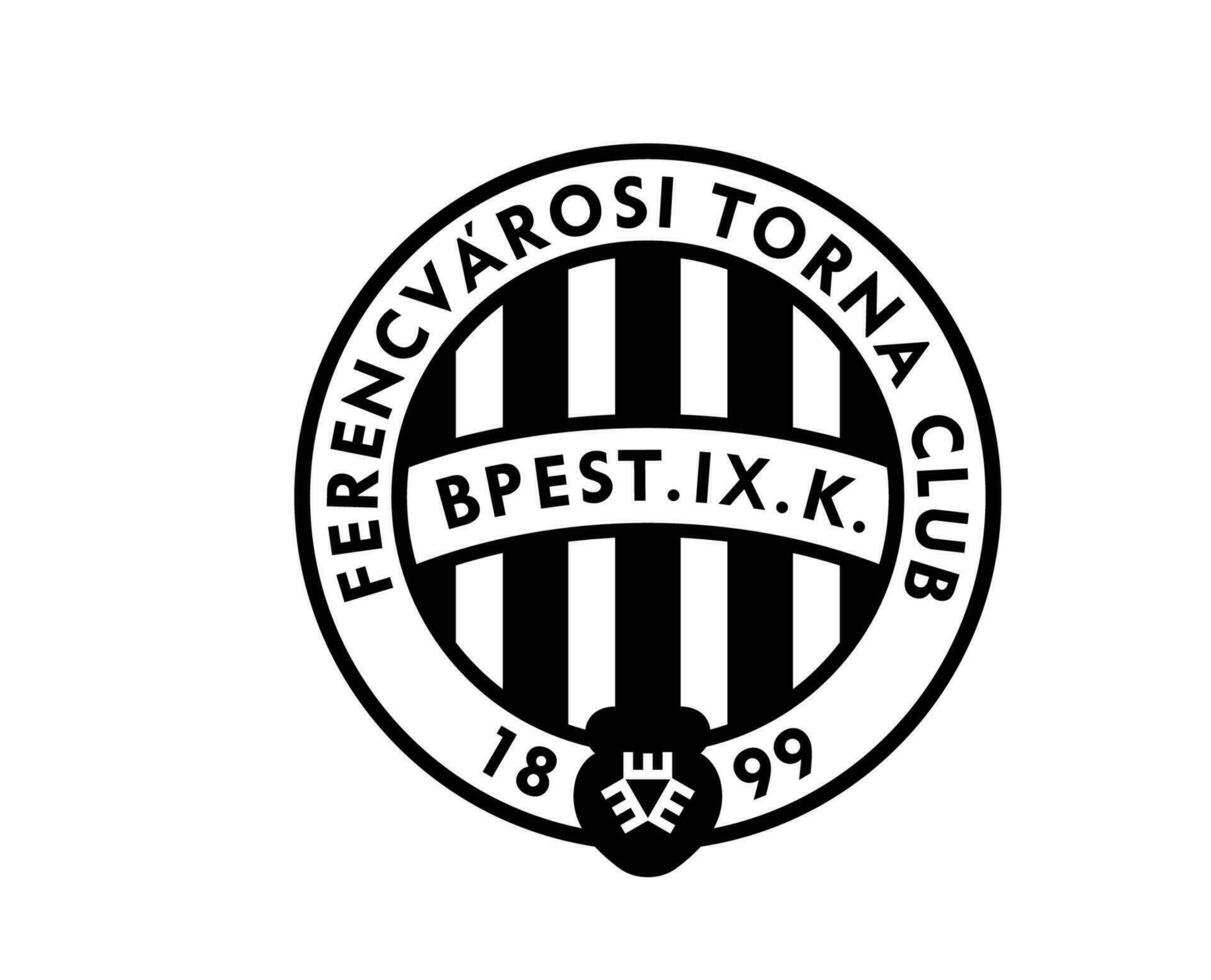 ferencvarosi tc logotyp klubb symbol svart ungern liga fotboll abstrakt design vektor illustration