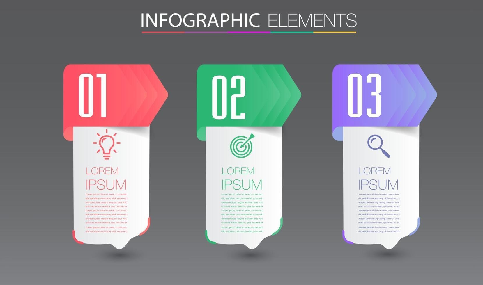 moderne Textfeld-Vorlage, Infografik-Banner vektor