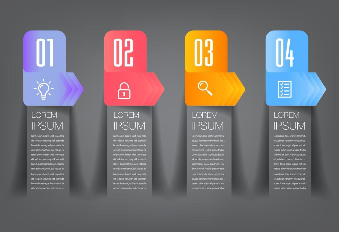 modern text rutmall, infographics banner vektor