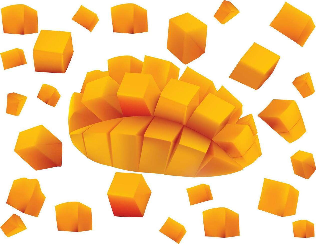 skiva mango form vektor. gul Färg för bakgrund design. vektor