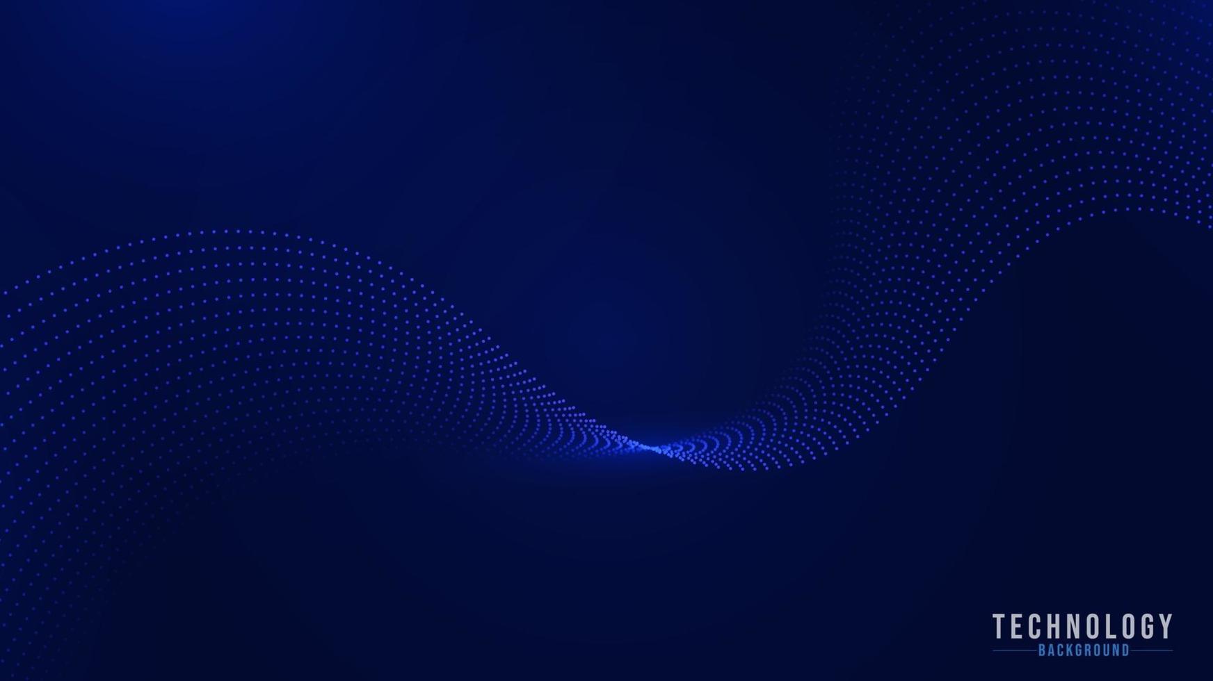 abstrakter Hintergrund der blauen Welle. futuristische Punktwelle vektor