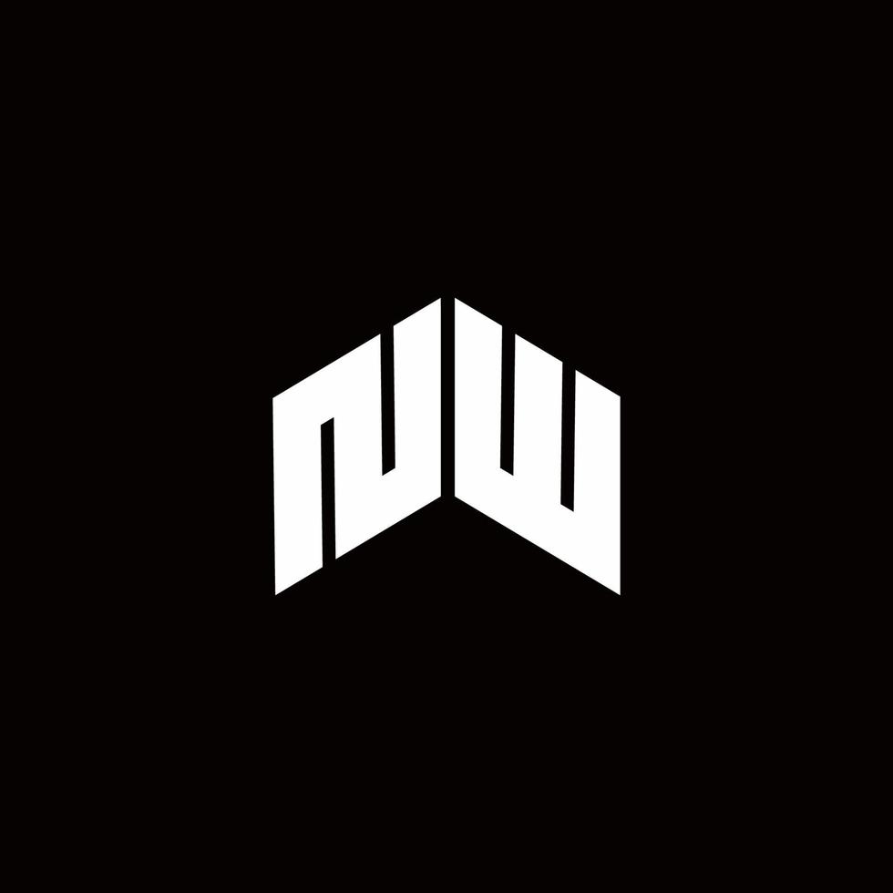 nw logotyp monogram modern designmall vektor