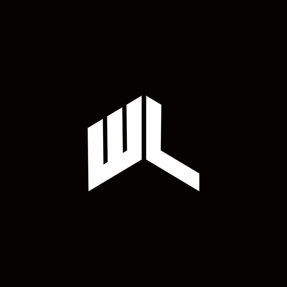 wl Logo Monogramm moderne Designvorlage vektor