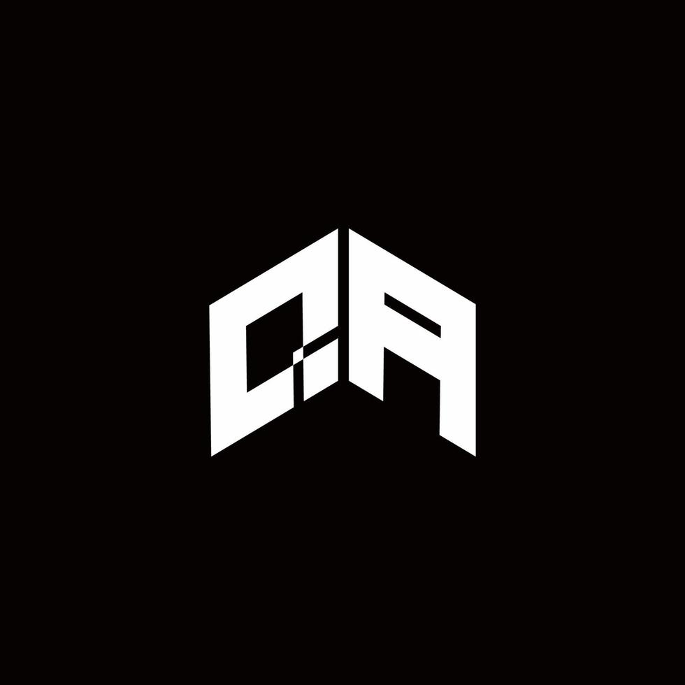 Qa Logo Monogramm moderne Designvorlage modern vektor