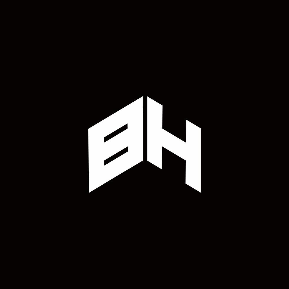 bh Logo Monogramm moderne Designvorlage vektor