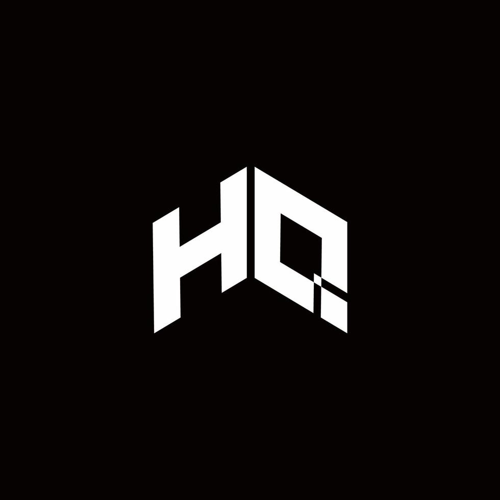 hq-logotyp monogram modern designmall vektor