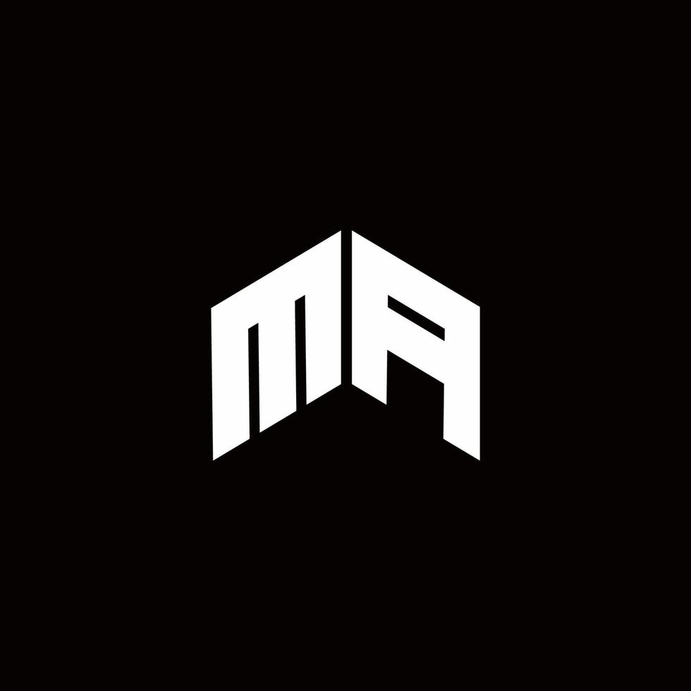 ma logotyp monogram modern designmall vektor