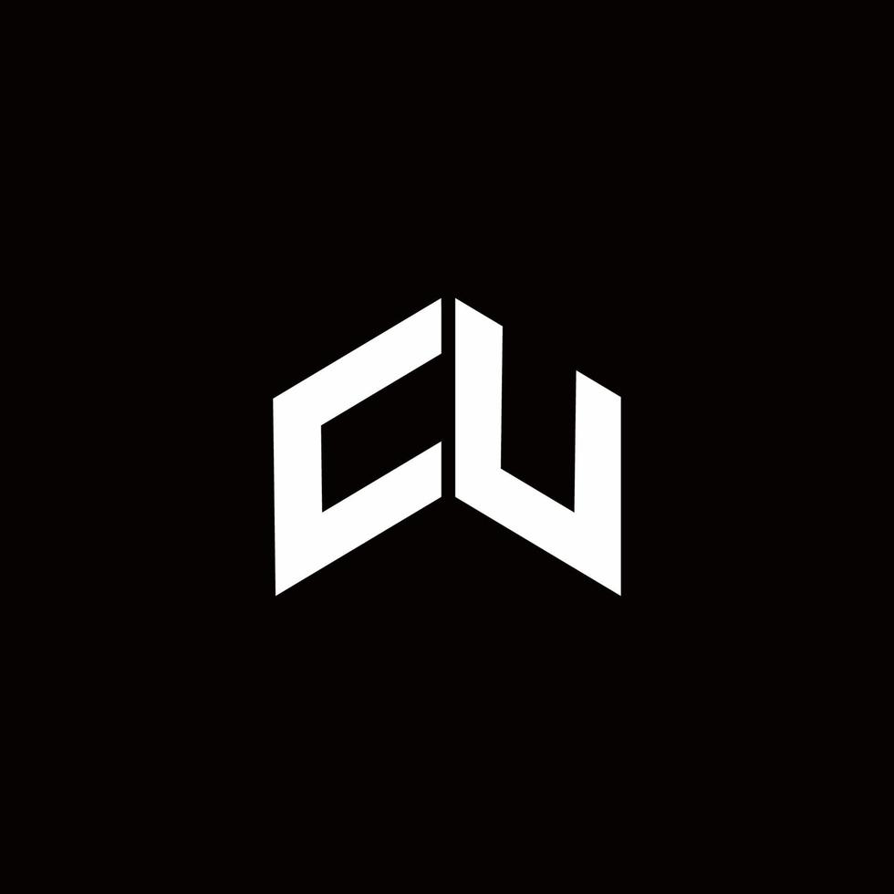 cu Logo Monogramm moderne Designvorlage design vektor