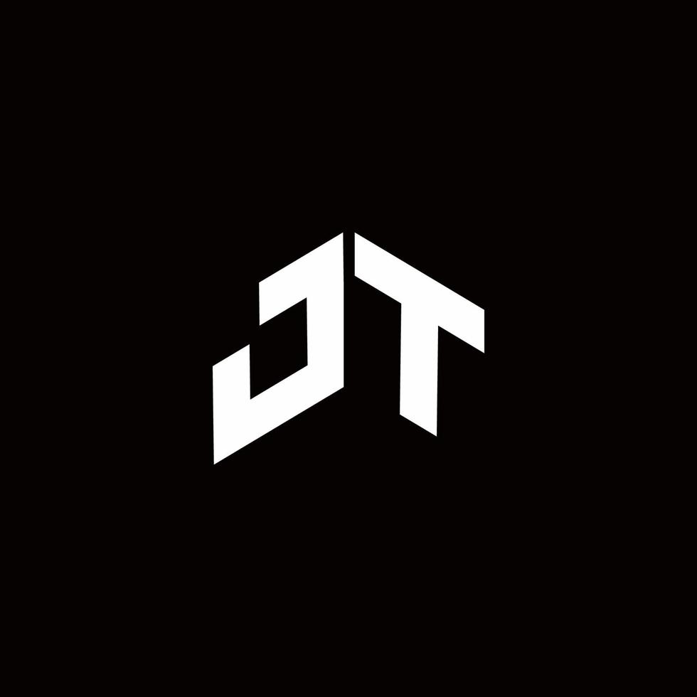 jt-logotyp monogram modern designmall vektor