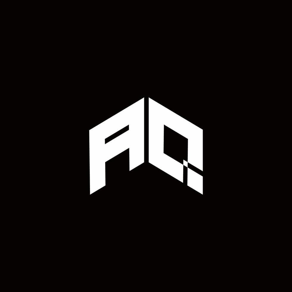 aq logotyp monogram modern designmall vektor