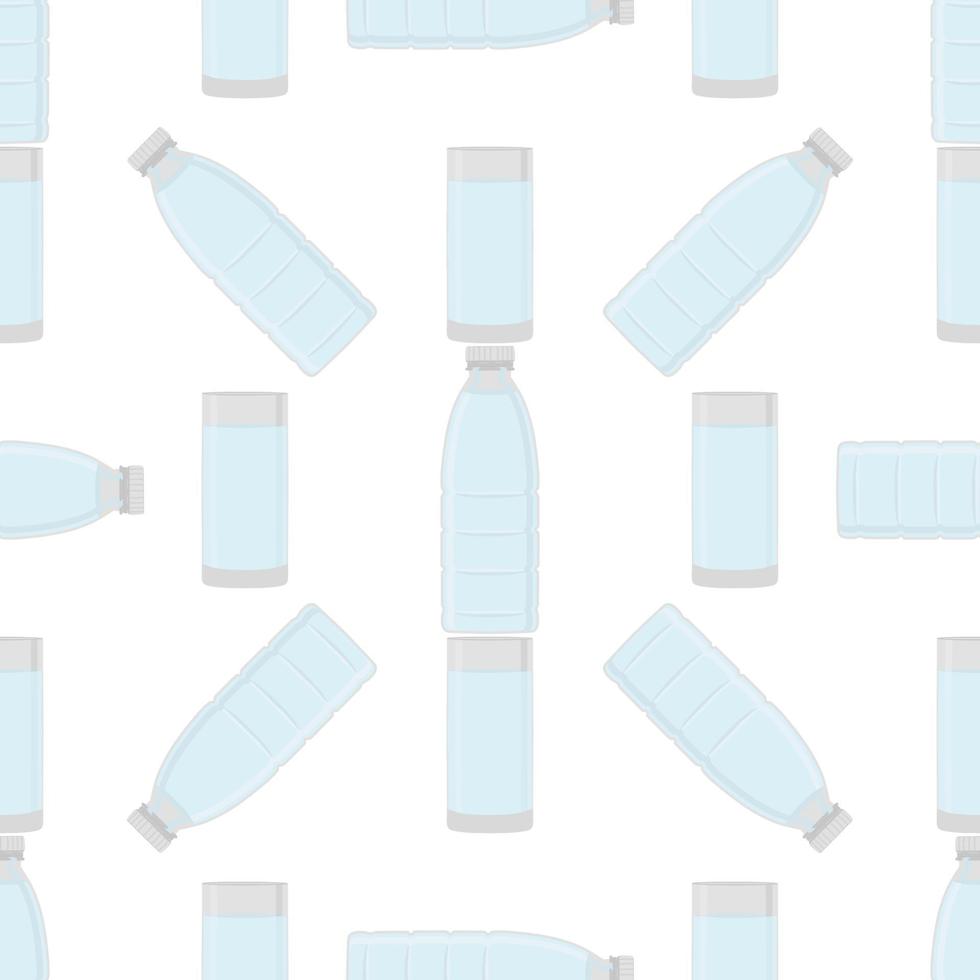 Illustration zum Thema Set identische Typen Plastikflaschen vektor