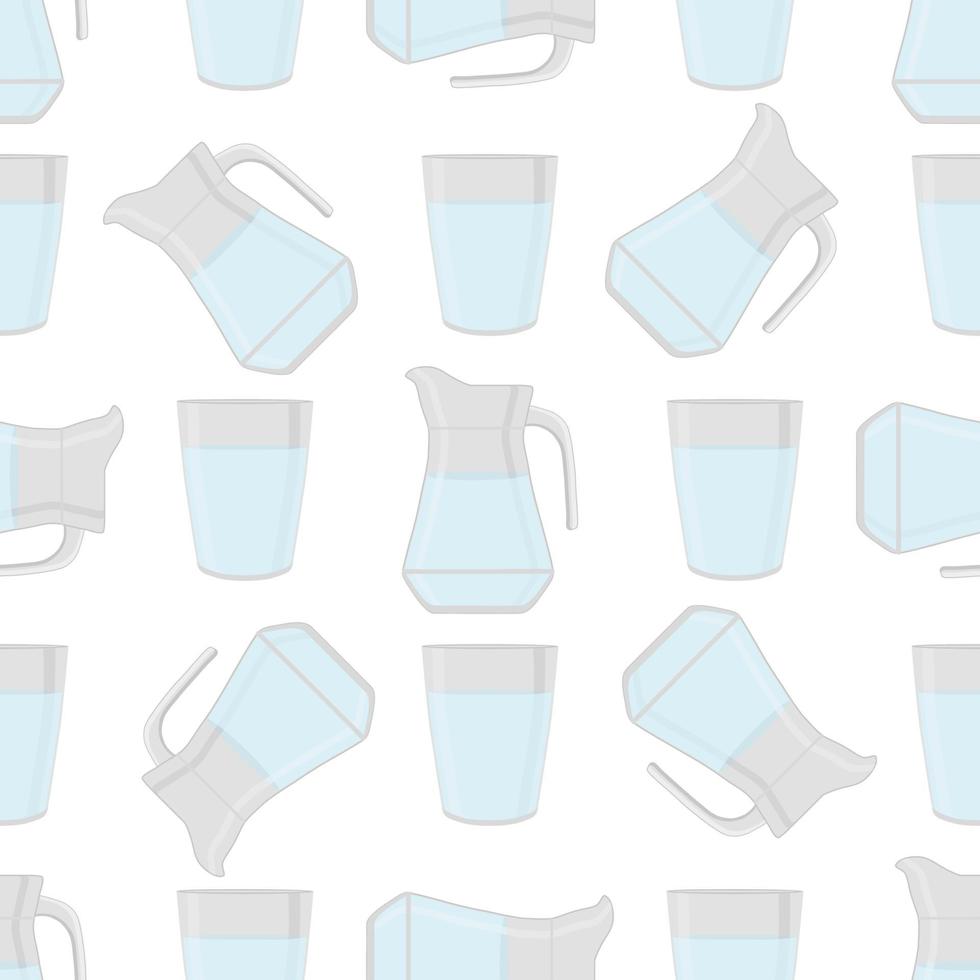 illustration på temafärgad uppsättning identiska typer glaskanna vektor