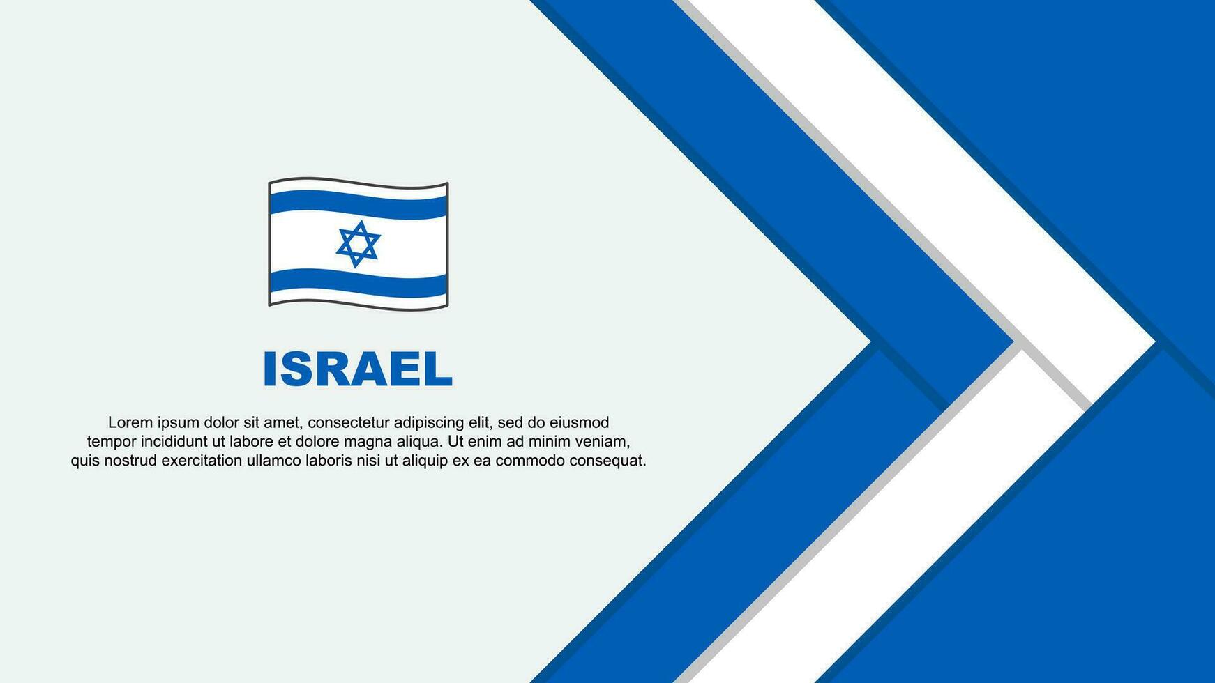 Israel flagga abstrakt bakgrund design mall. Israel oberoende dag baner tecknad serie vektor illustration. Israel tecknad serie