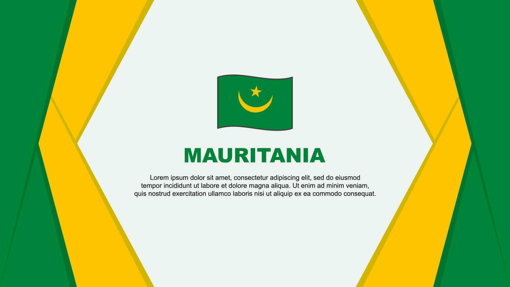 Mauretanien Flagge abstrakt Hintergrund Design Vorlage. Mauretanien Unabhängigkeit Tag Banner Karikatur Vektor Illustration. Hintergrund