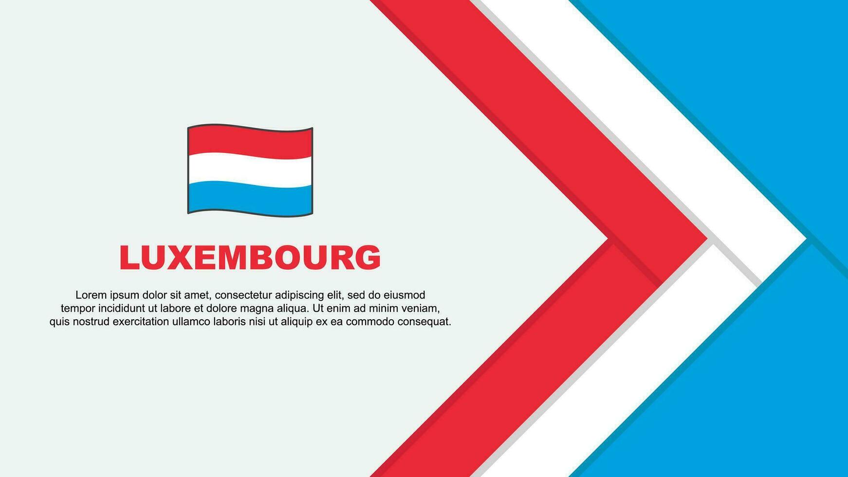 Luxemburg Flagge abstrakt Hintergrund Design Vorlage. Luxemburg Unabhängigkeit Tag Banner Karikatur Vektor Illustration. Luxemburg Karikatur