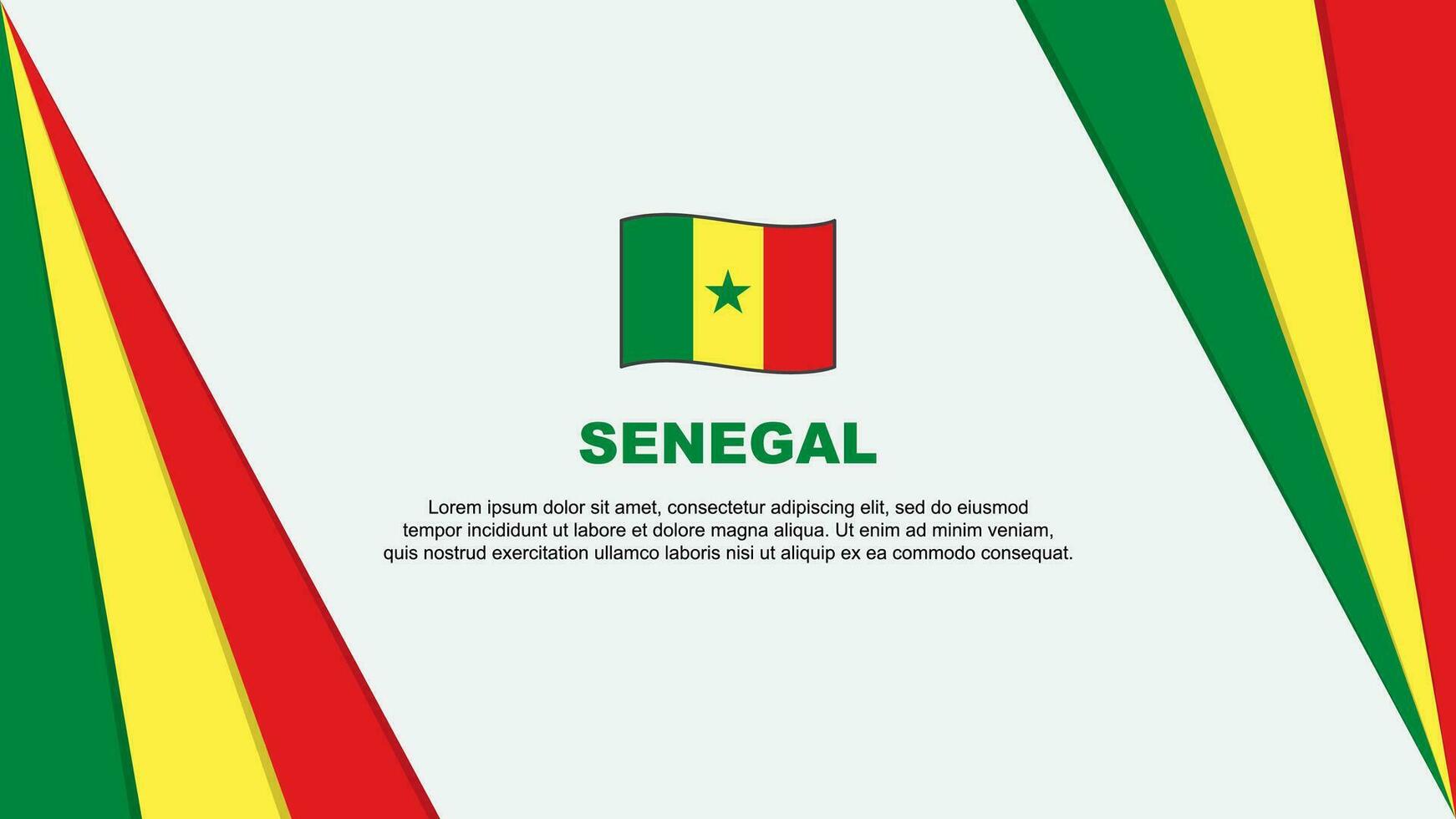 senegal flagga abstrakt bakgrund design mall. senegal oberoende dag baner tecknad serie vektor illustration. senegal flagga