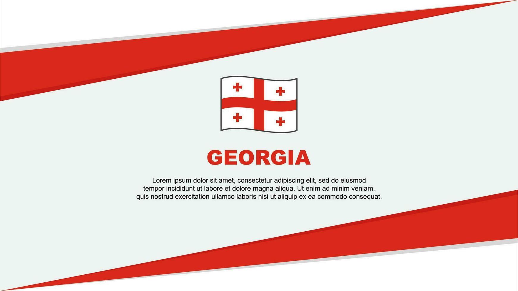 Georgia Flagge abstrakt Hintergrund Design Vorlage. Georgia Unabhängigkeit Tag Banner Karikatur Vektor Illustration. Georgia Design