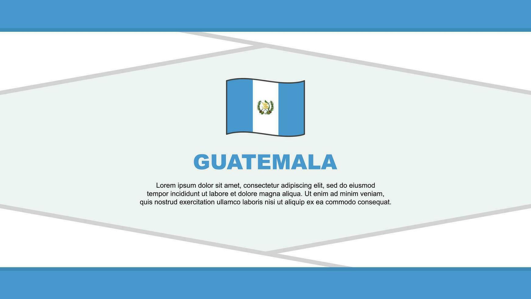 Guatemala Flagge abstrakt Hintergrund Design Vorlage. Guatemala Unabhängigkeit Tag Banner Karikatur Vektor Illustration. Guatemala Vektor