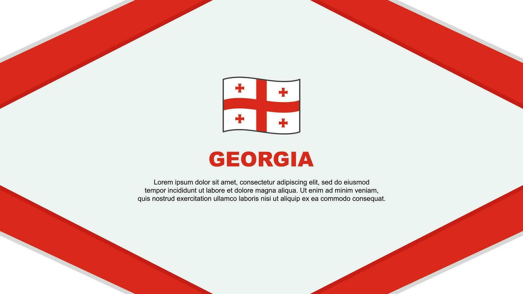 georgien flagga abstrakt bakgrund design mall. georgien oberoende dag baner tecknad serie vektor illustration. georgien mall