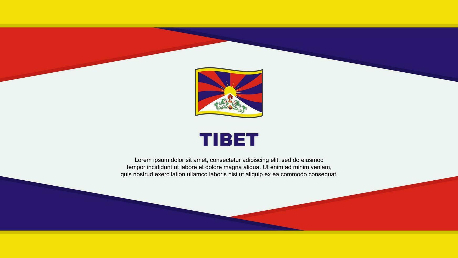 tibet flagga abstrakt bakgrund design mall. tibet oberoende dag baner tecknad serie vektor illustration. tibet vektor