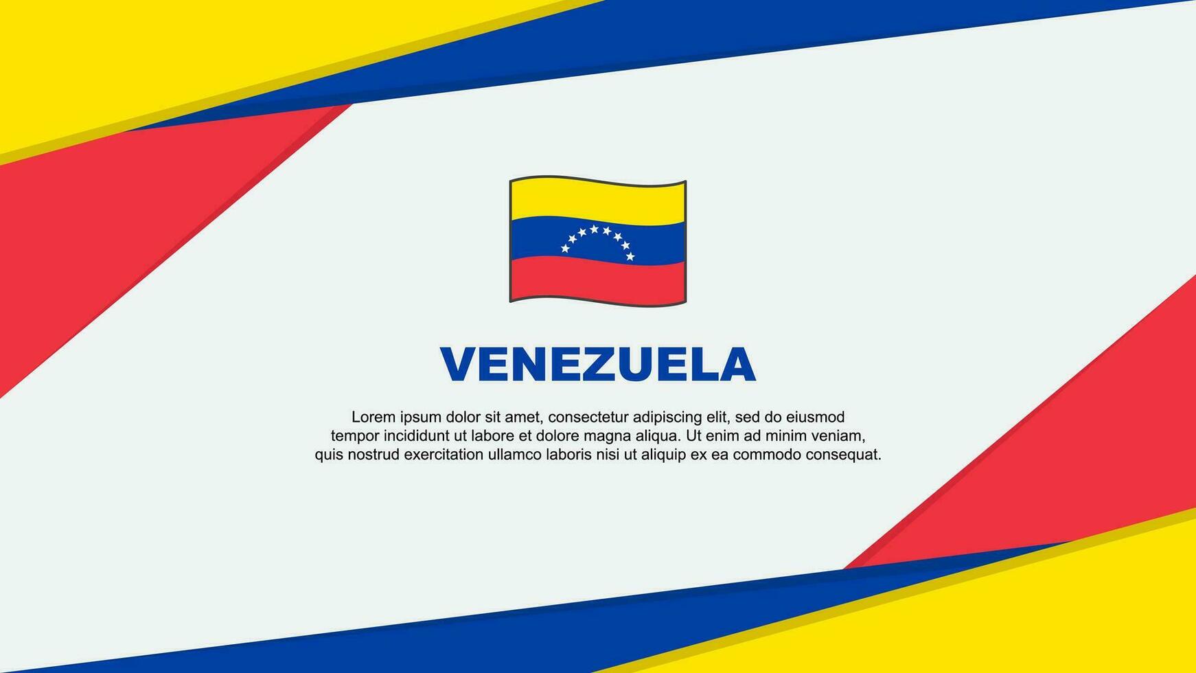 venezuela flagga abstrakt bakgrund design mall. venezuela oberoende dag baner tecknad serie vektor illustration. venezuela